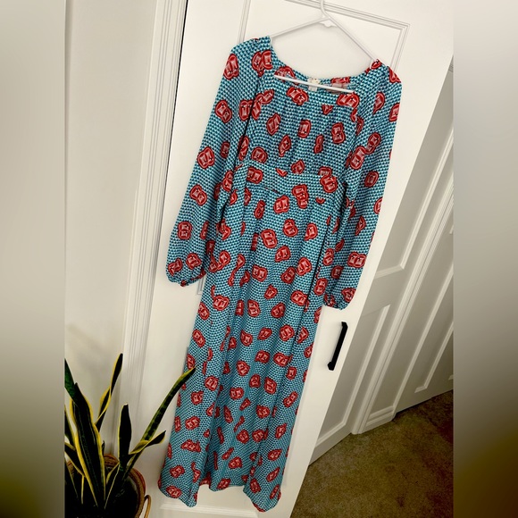 Boho Peasant Prairie Chic Dress 💙❤️ - Picture 1 of 8